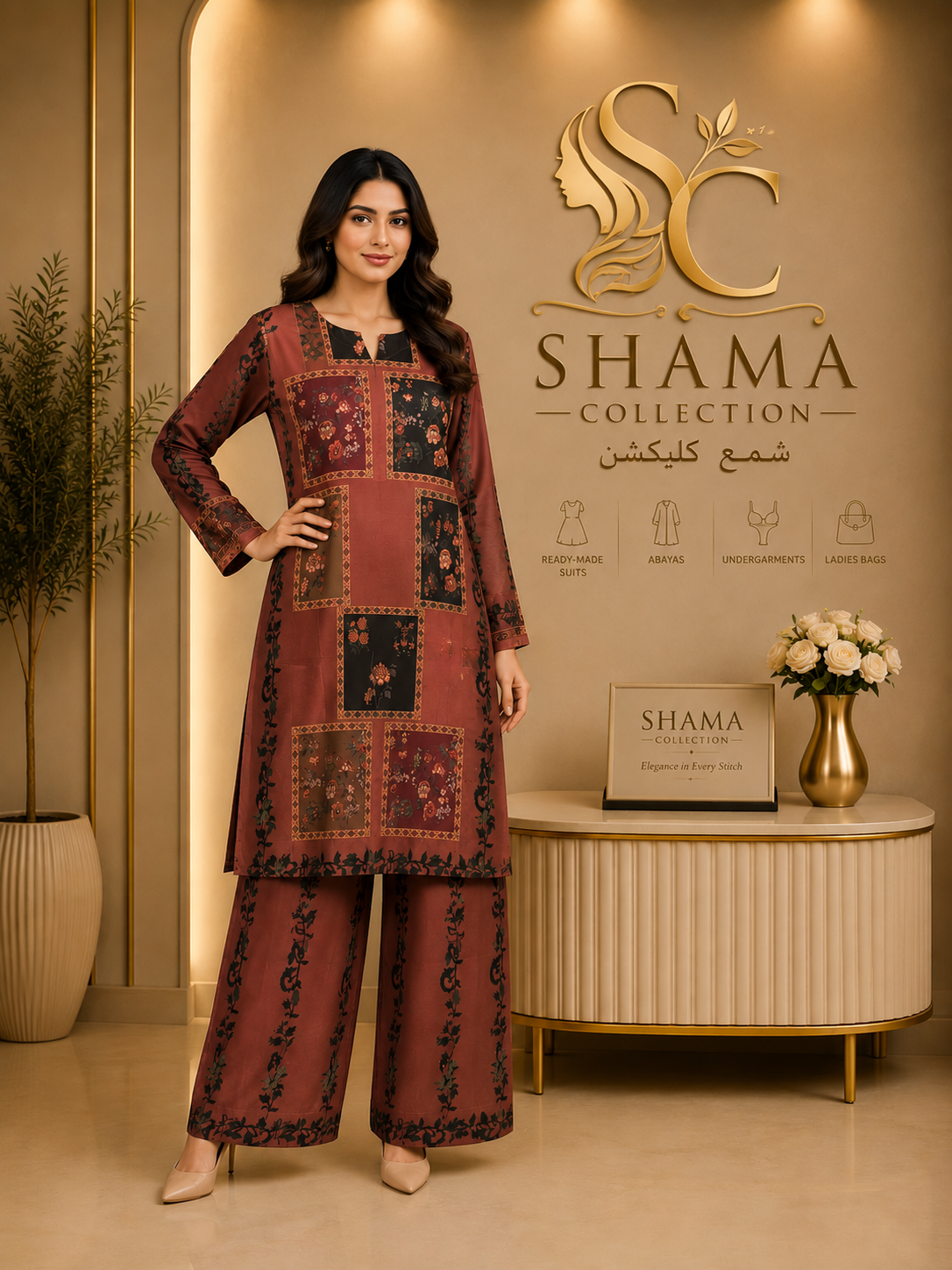 Title
Shama Collection Premium Printed 2 Piece Ready to Wear Suit
