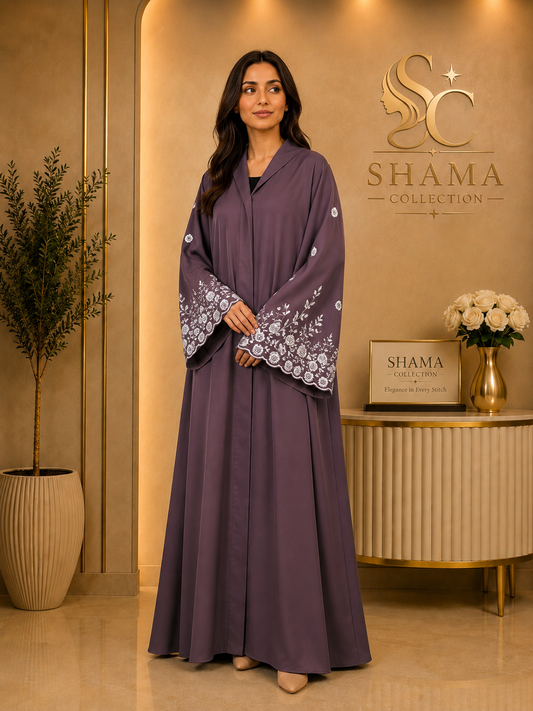 Premium Front Open Embroidered Abaya