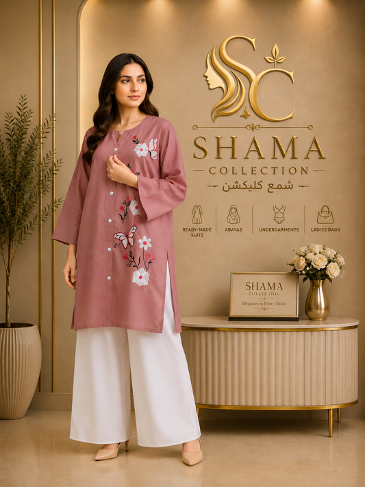 Premium Floral Embroidered Ready-to-Wear 2 Piece Suit