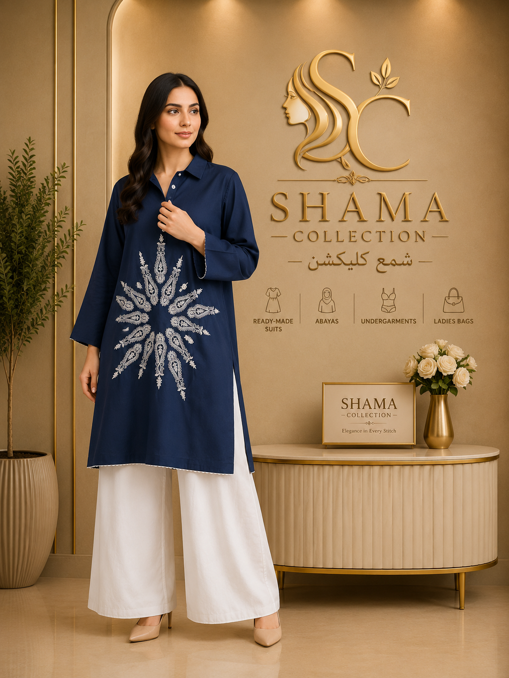 Premium Embroidered Ready-to-Wear 2 Piece Suit