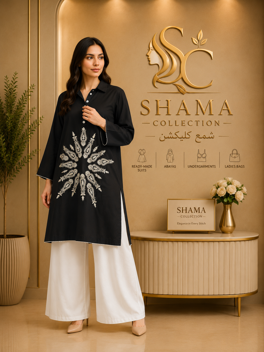 Premium Embroidered Ready-to-Wear 2 Piece Suit