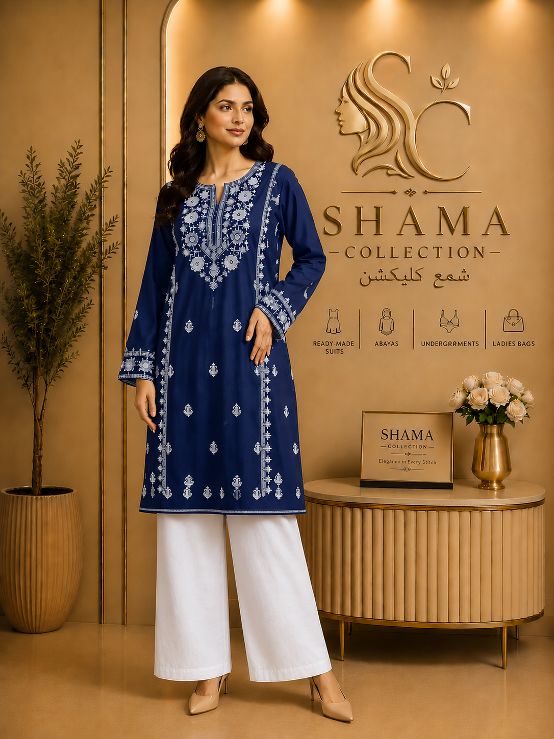 Embroidered Ready-to-Wear Suit | Shama Collection